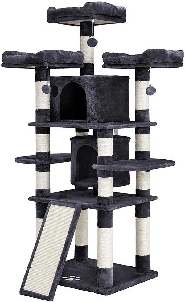 Multi-Level Cat Tree for Large Cats, with Cozy Perches, Stable